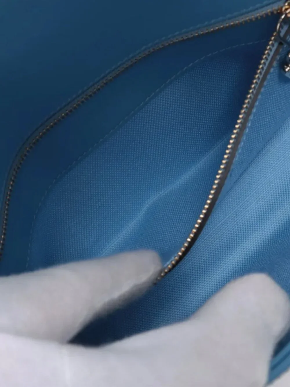 Gucci GG Canvas Leather Shoulder Bag Blue - Picture 8 of 10